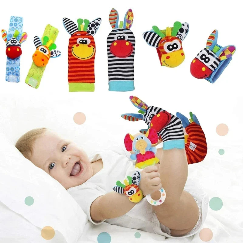 Baby Sensory Wristbands & Socks with Gentle Rattling Sound for Infants