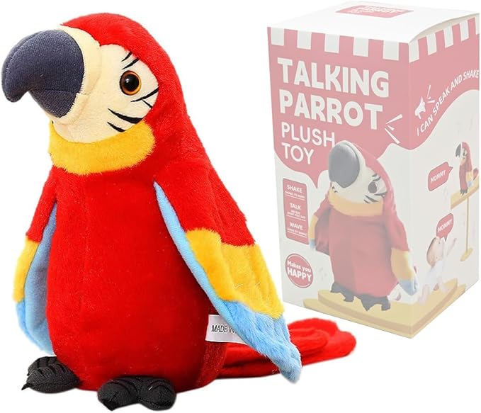 Interactive Talking Parrot Toy – Repeats Everything with Movement
