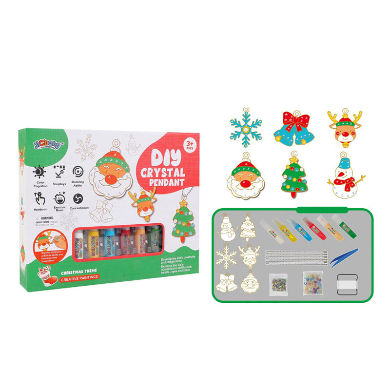 Crystal Pendant Craft Kit with Non-Toxic Diamond & Pearl Paint