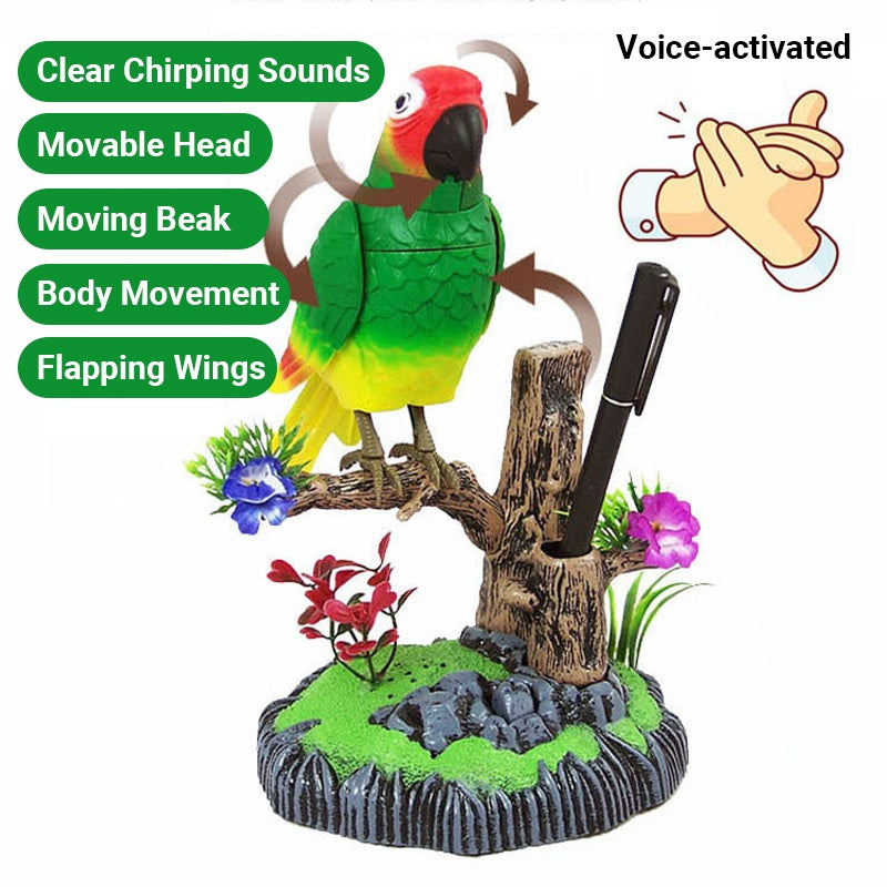 Interactive Chirping Bird Toy – Voice-Activated Sounds & Movement