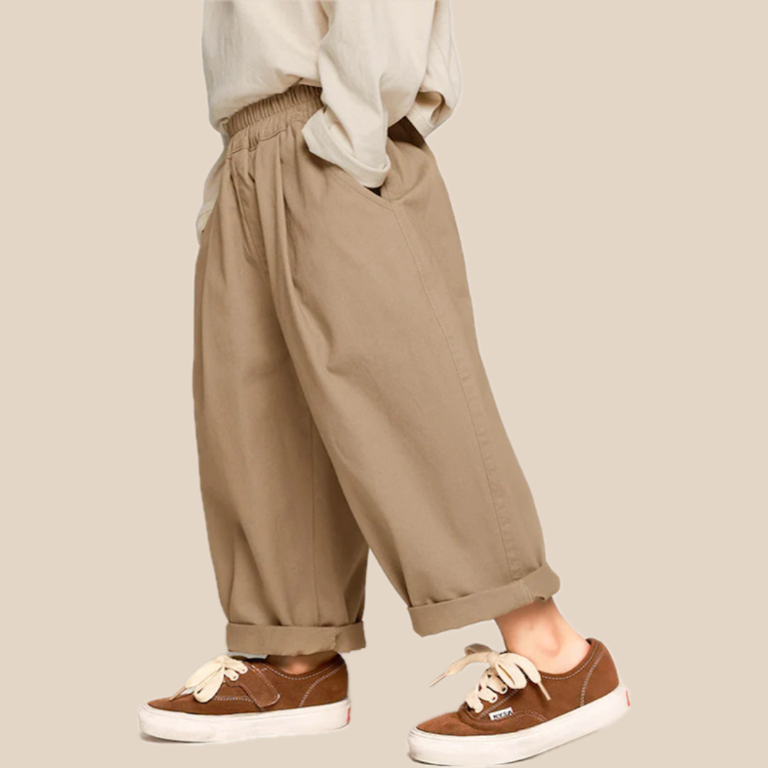 Kids' Relaxed Fit Cotton Pants – Breathable Casual Play Wear