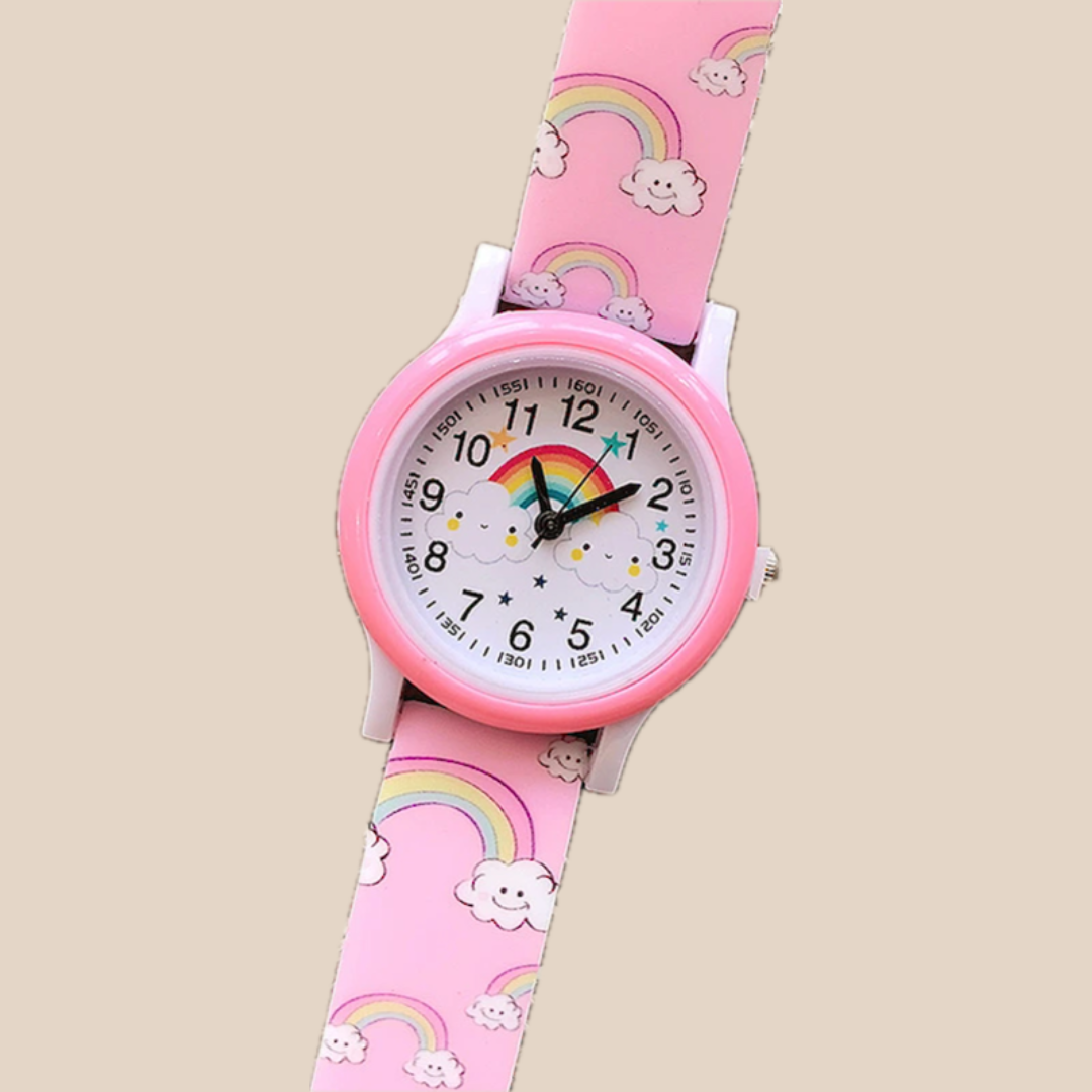 Kids Rainbow Learning Watch – Colorful Silicone Time Teacher