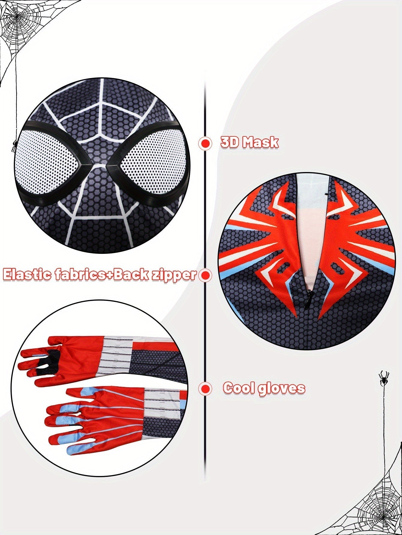 Superhero Costume Set with Mask for Kids - Spiderman