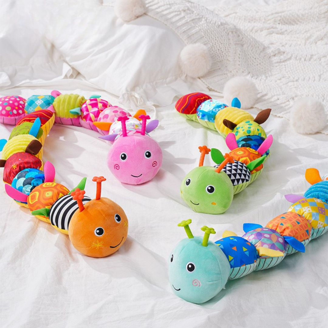 Musical Plush Caterpillar – Gentle Sensory Toy for Infants