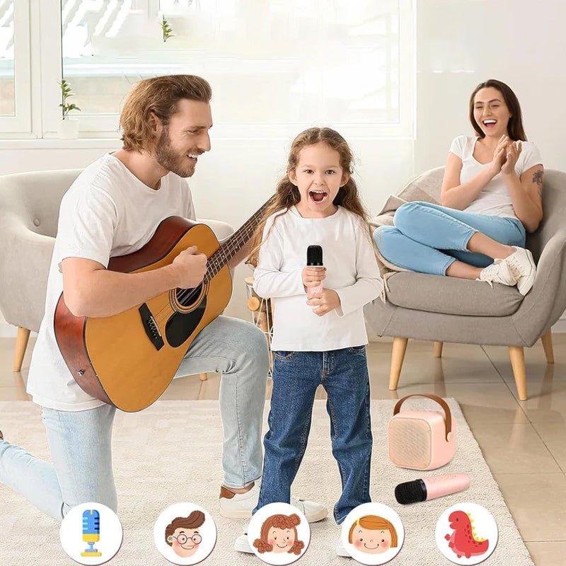 Mini Karaoke Set with Microphones for Kids