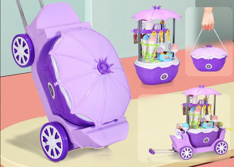 Ice Cream Cart Play Set with Accessories for Kids