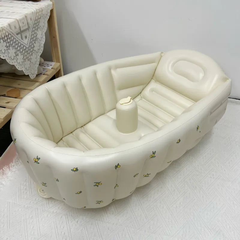 Portable Inflatable Baby Bath Tub with Safe Non-Slip Back Support