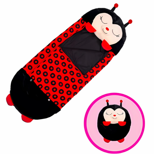 Printed Soft Plush Pillow - Sleeping Bag for Kids