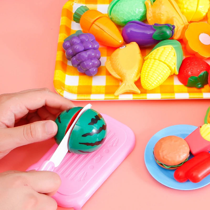 Cuttable Fruits and Vegetables Set with Toy Knife