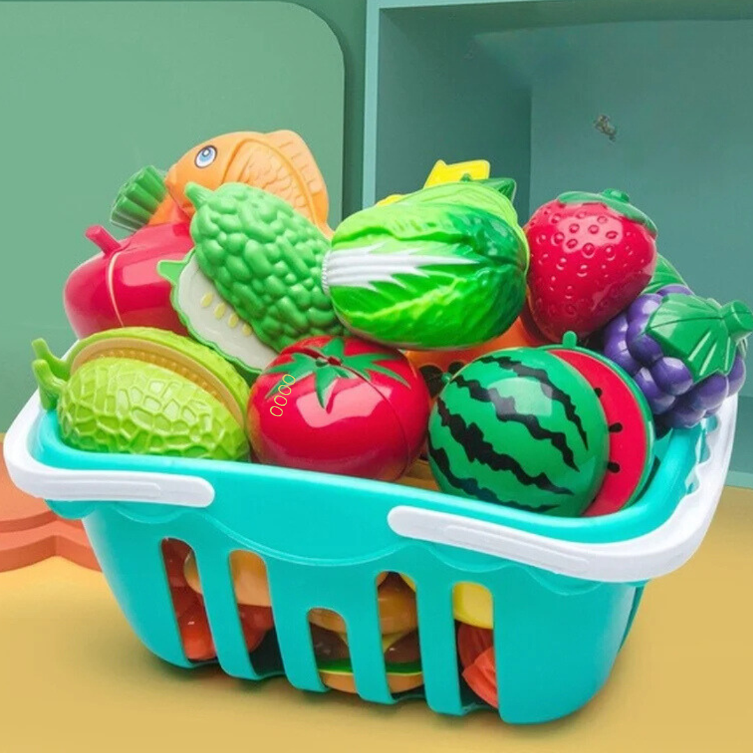 Cuttable Fruits and Vegetables Set with Toy Knife
