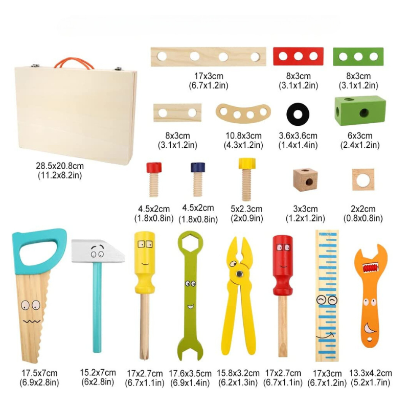 Wooden Craft Kit with Art Supplies - Simulation Carpenter Tool