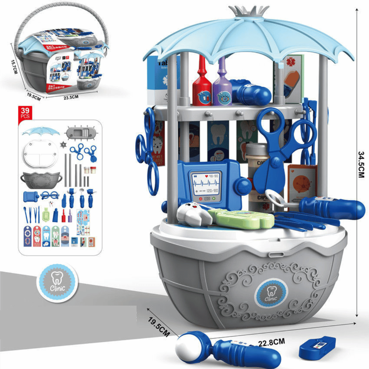 Ice Cream Cart Play Set with Accessories for Kids