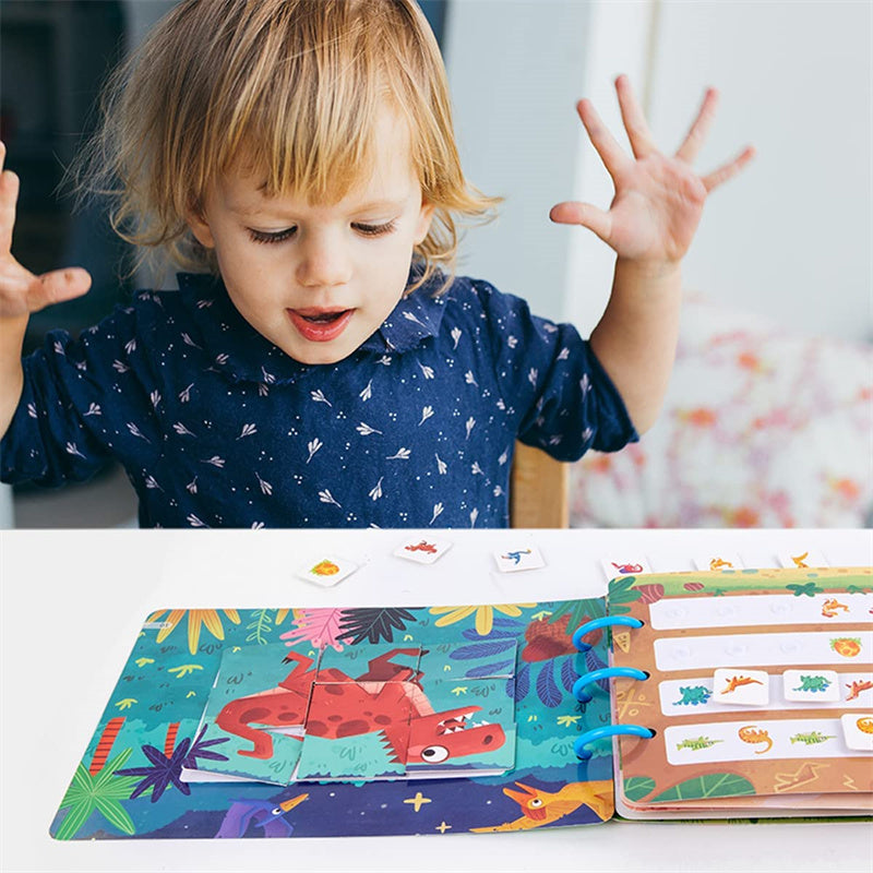 Montessori Matching and Puzzle Busy Book with Learning Activities