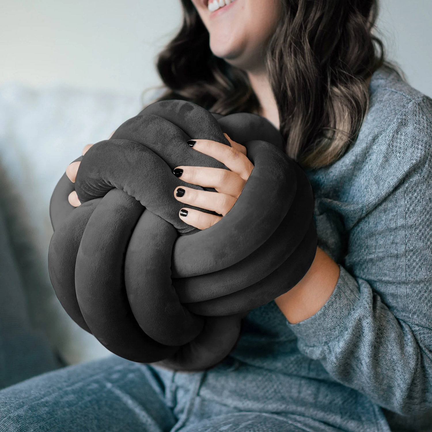Sensory Cuddle Pillow – Weighted Round Design with Hand Pocket