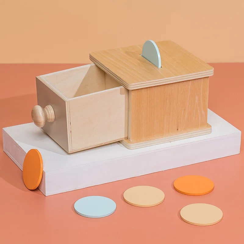 Wooden Montessori Permanence Drawer Box for Education Preschool Training