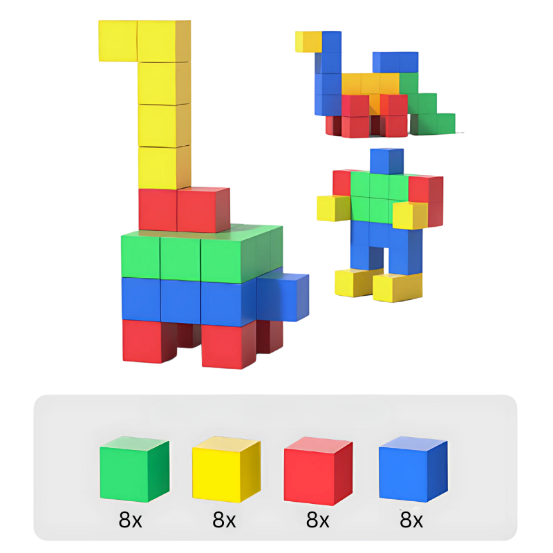 Magnetic Puzzle Cube Toy with Color Matching for Kids