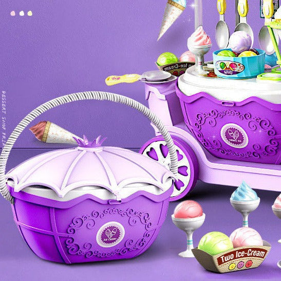 Ice Cream Cart Play Set with Accessories for Kids
