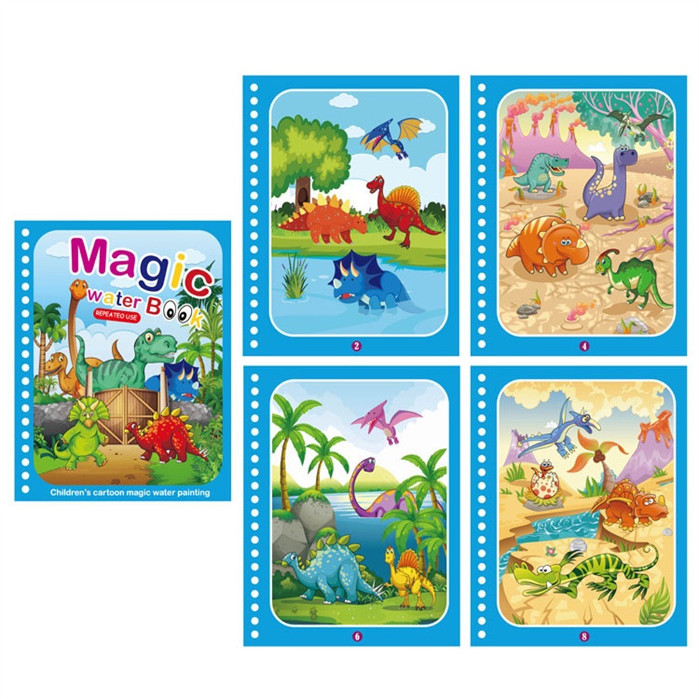 Magic Water Coloring Book for Reusable Mess-Free Creative Drawing