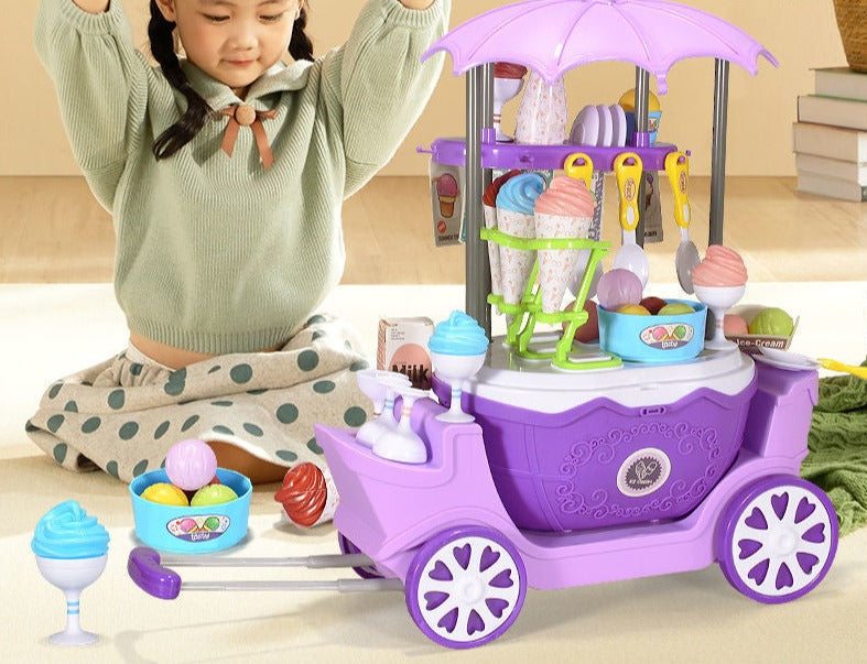 Ice Cream Cart Play Set with Accessories for Kids
