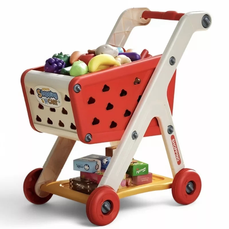 Shopping Cart with Grocery Set -  Early Education Toys