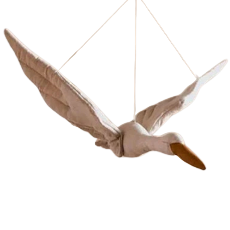 Swan Crib Mobile with Hanging Decor for Baby