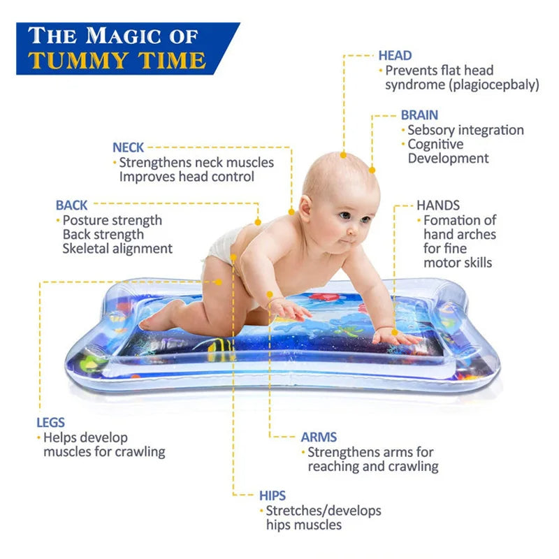 Baby Tummy Time Water Mat For Sensory Play Infant Development