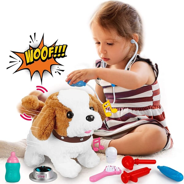 Interactive Plush Dog – Touch & Sound Response Toy