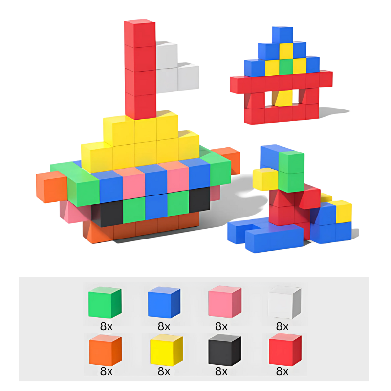 Magnetic Puzzle Cube Toy with Color Matching for Kids
