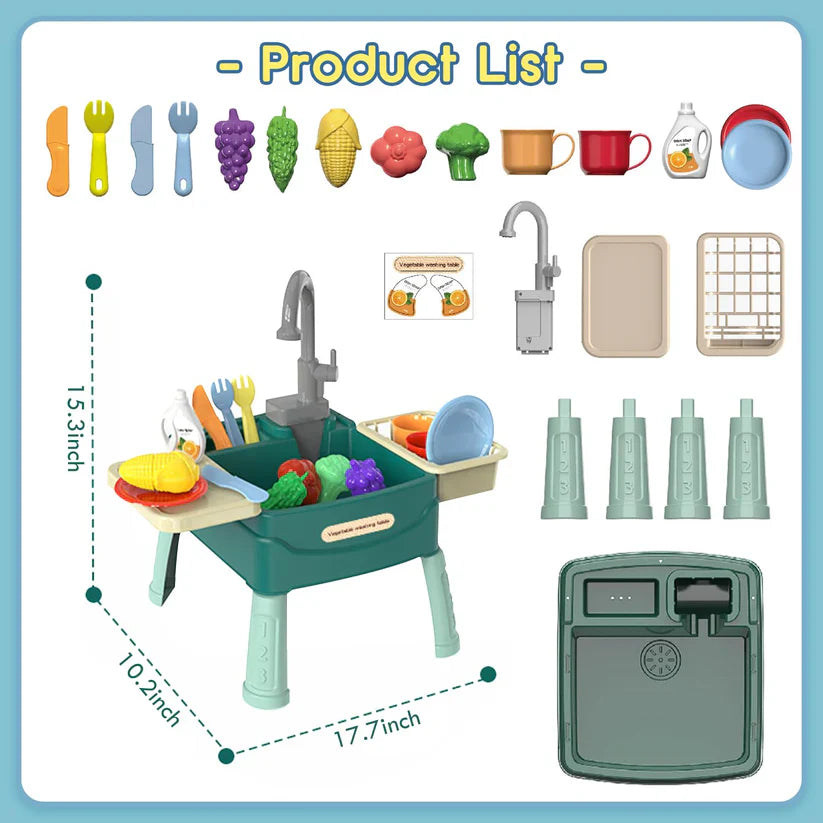 Magic Faucet Play Kitchen with Circulating Water