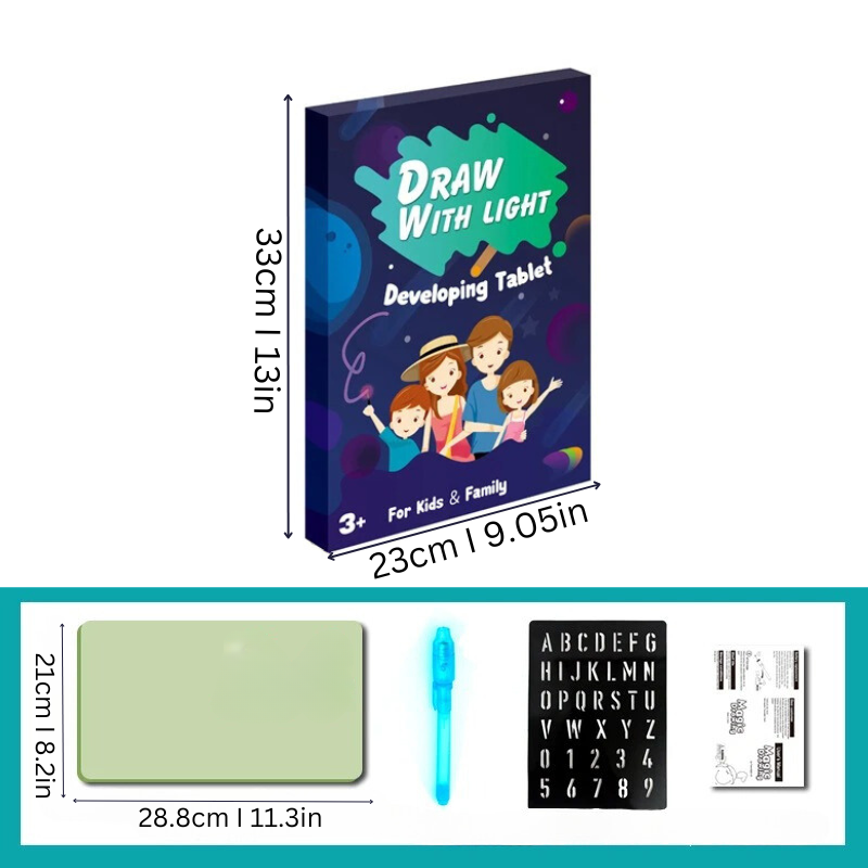 Glow Drawing Board with LED Lights for Kids