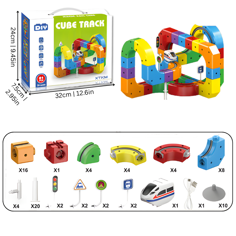 STEM Racing Cube Track – Gravity-Defying Stunt Car Toy