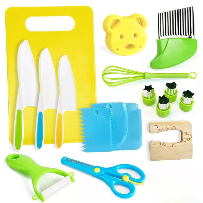 Kids Cooking Set with Play Kitchen Tools