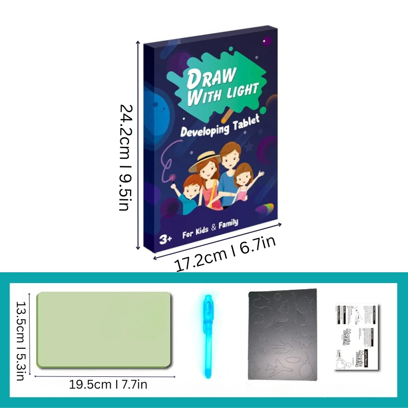 Glow Drawing Board with LED Lights for Kids