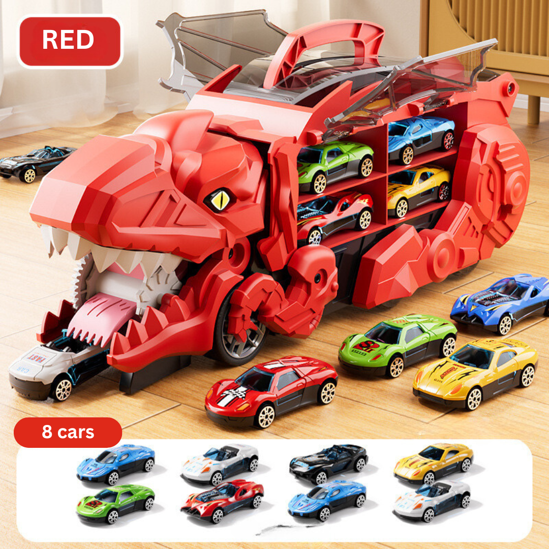 Transformable Dinosaur Truck Toy – Car-Swallowing with Racing Tracks