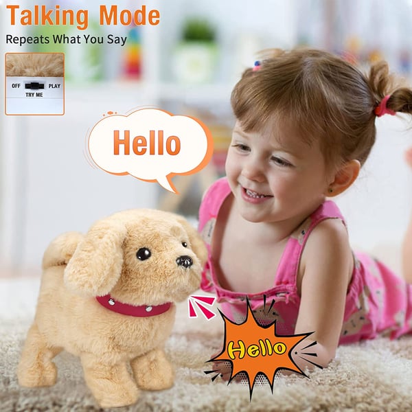 Interactive Plush Dog – Touch & Sound Response Toy