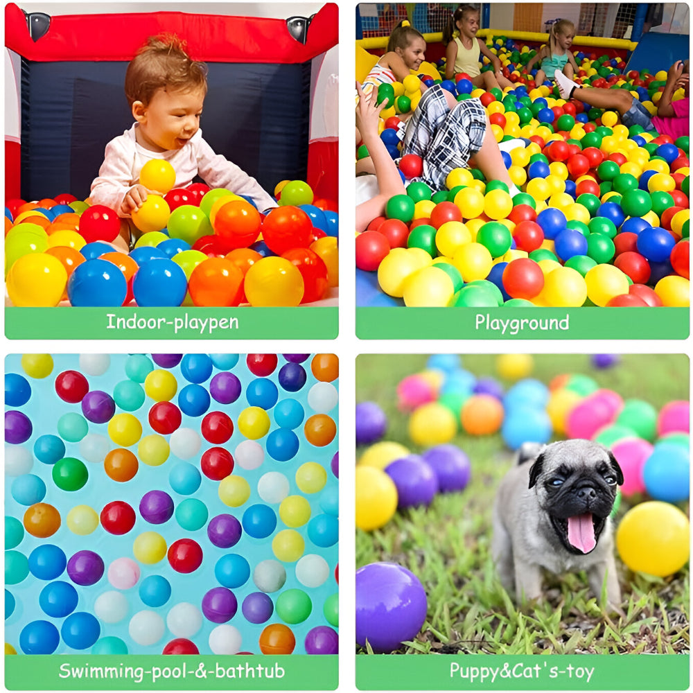 Colorful Ball Pit Balls – 50/100 Count with Storage Bag