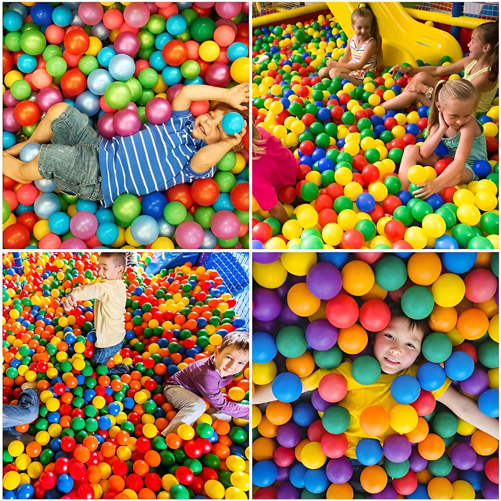 Colorful Ball Pit Balls – 50/100 Count with Storage Bag