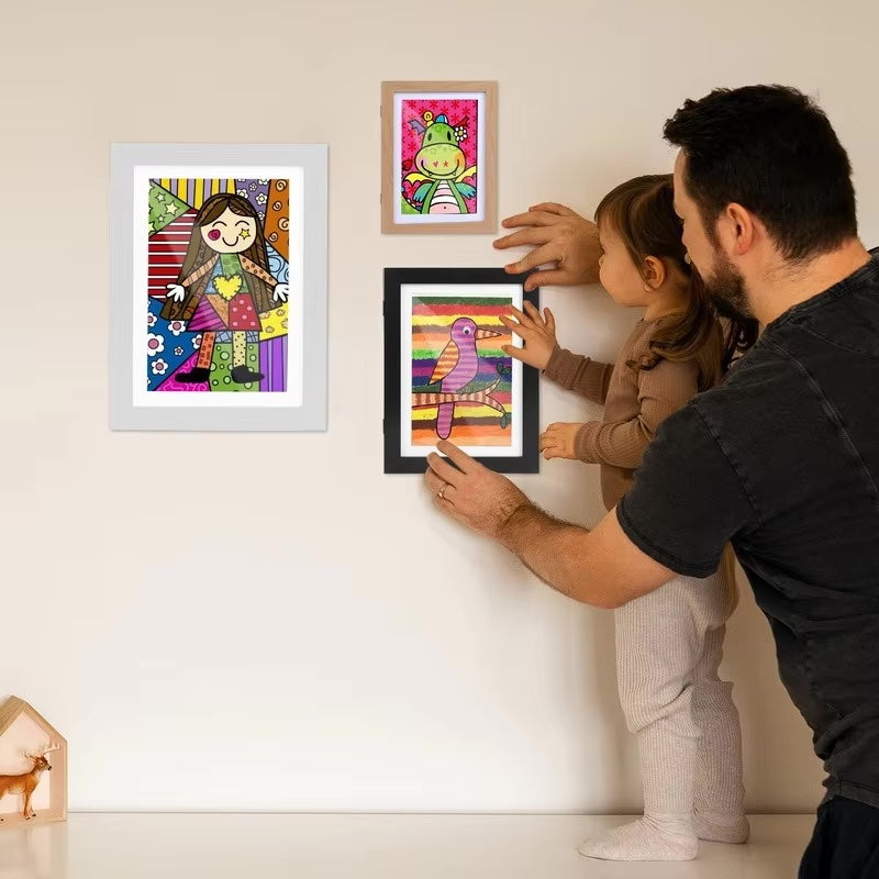 Kids Art Display Frame with Open Front