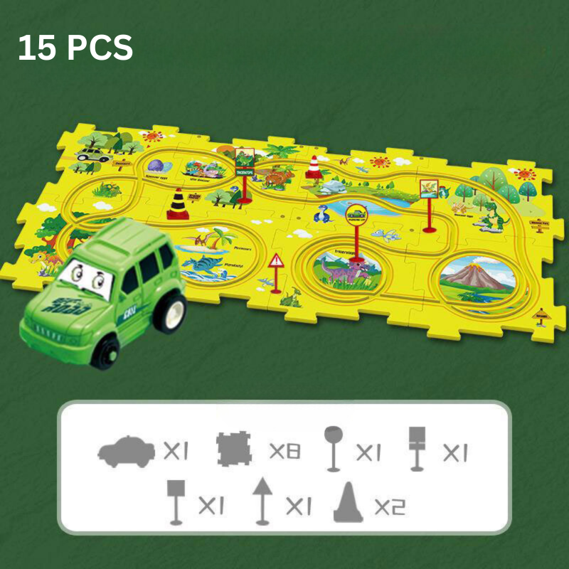 Puzzle DIY Assembly - Track City Scene Construction for Kids