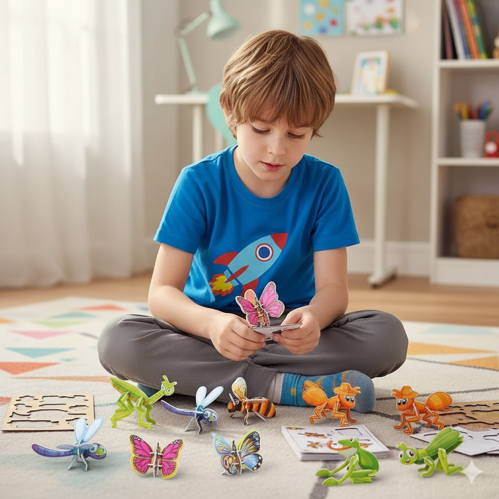 3D Cartoon Puzzle Set for Children - Mode Cognition Paper