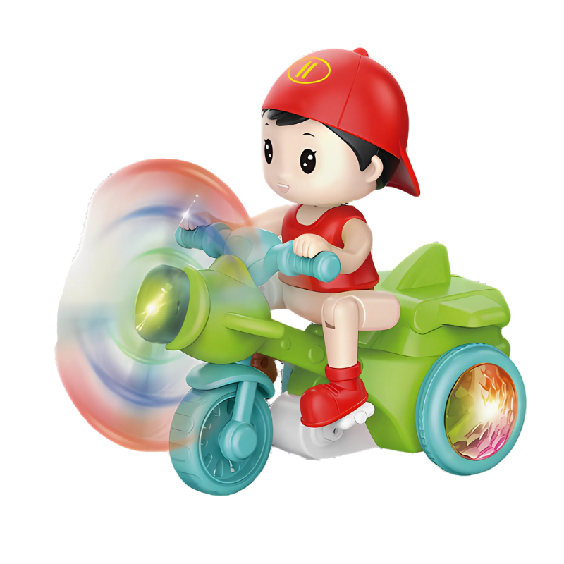 360° Spin Biker Toy with Lights & Music for Creative Play