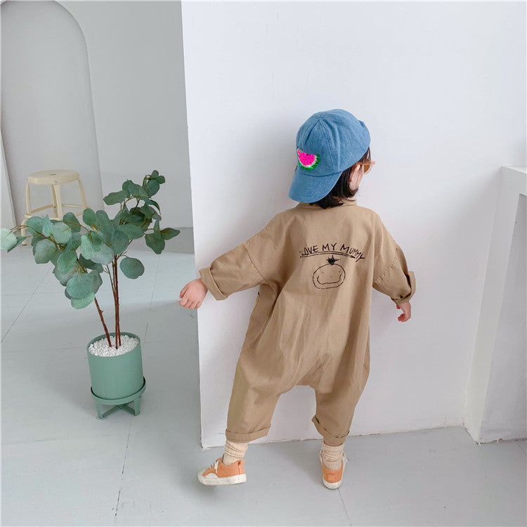 Toddler Jumpsuit Overall with Snap Closure Casual Wear