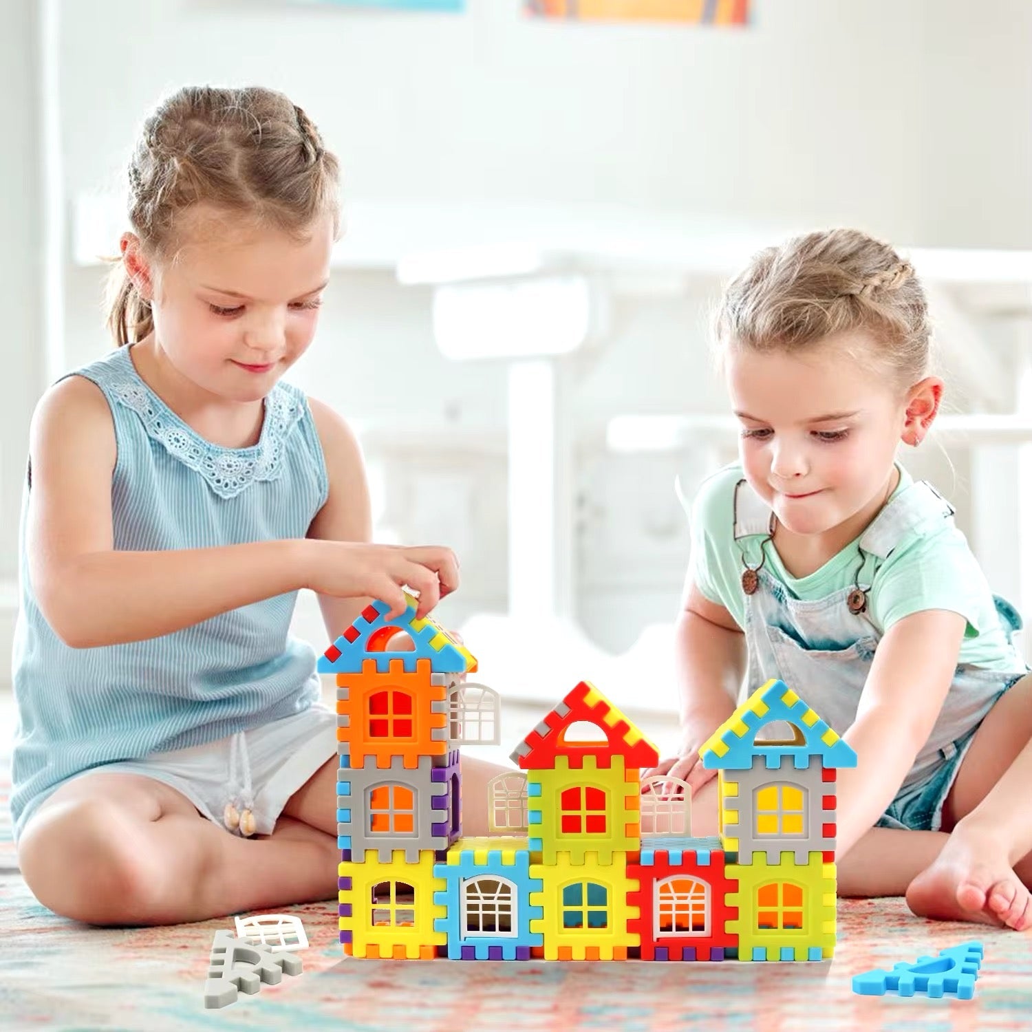 Montessori Window Building Blocks with Color Frames