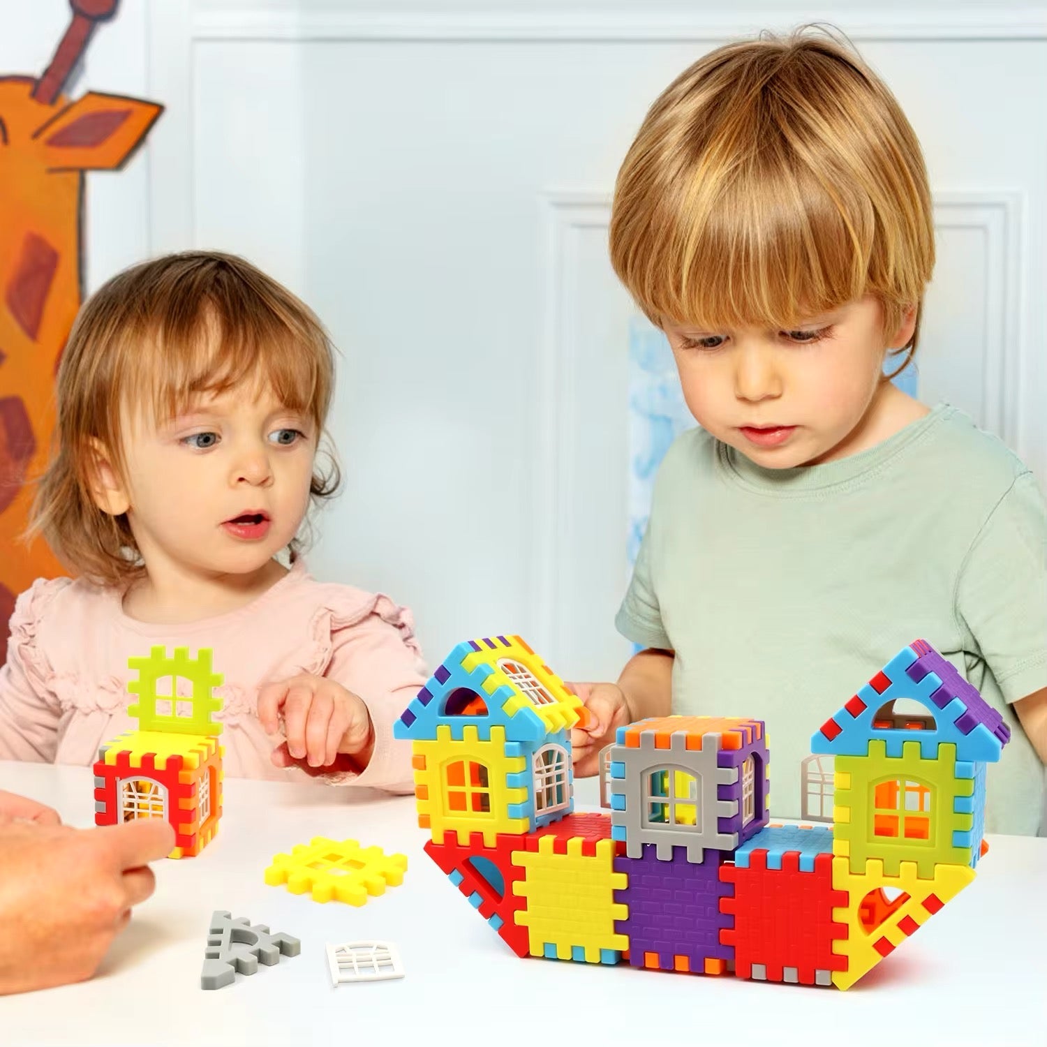 Montessori Window Building Blocks with Color Frames
