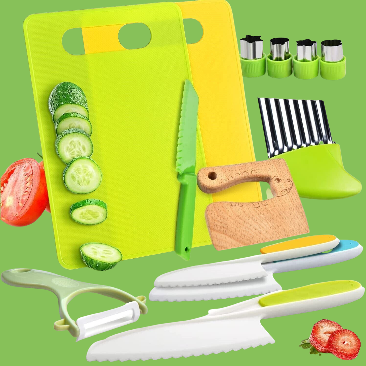 Kids Cooking Set – 13-Piece Kitchen Tools