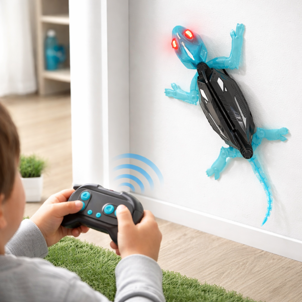Remote Control Climbing Lizard – LED Eyes for Kids Indoor Play