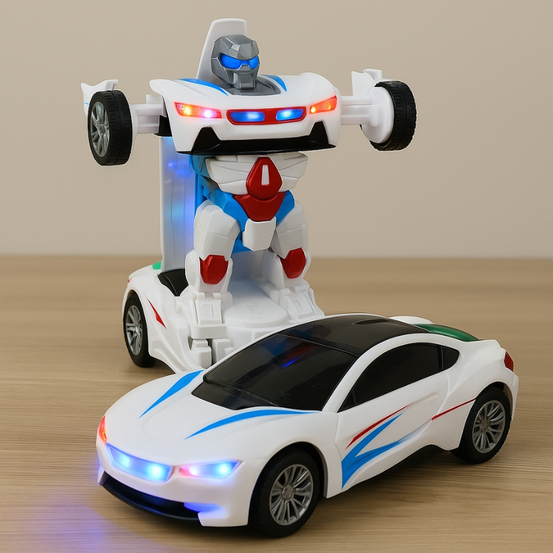 2-in-1 Transforming Robot Car with Lights & Sounds Auto Conversion