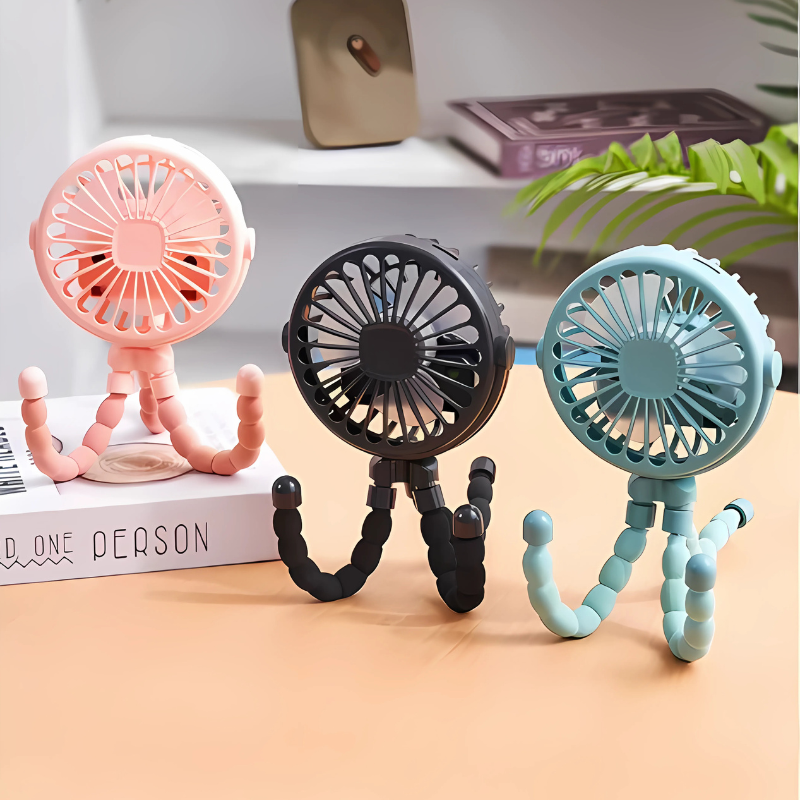 Portable Mini Fan with Adjustable Speeds - Octopus Style