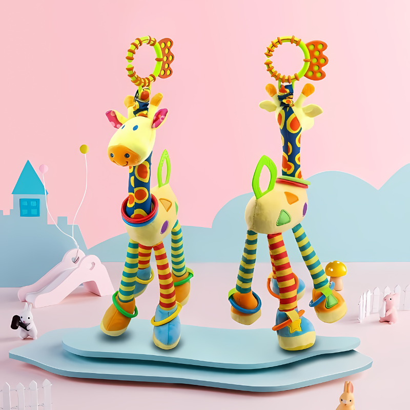 Colorful Musical Giraffe Toy with Teether