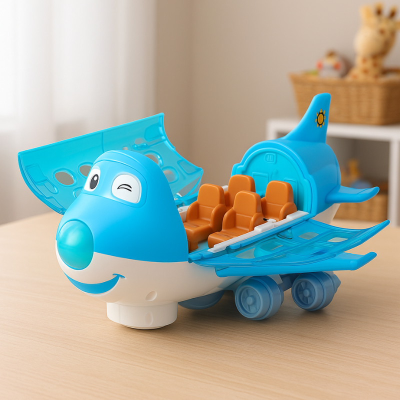 Airplane Toy with Lights for Kids